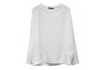 White t-shirt with long sleeves